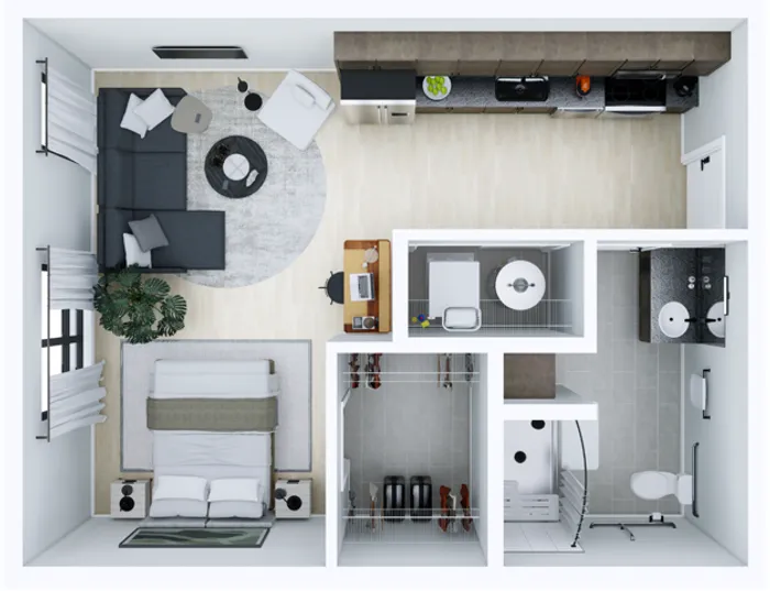 0 ADA Studio floorplan