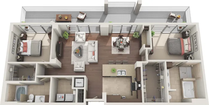 2 Bedroom 2 Bath