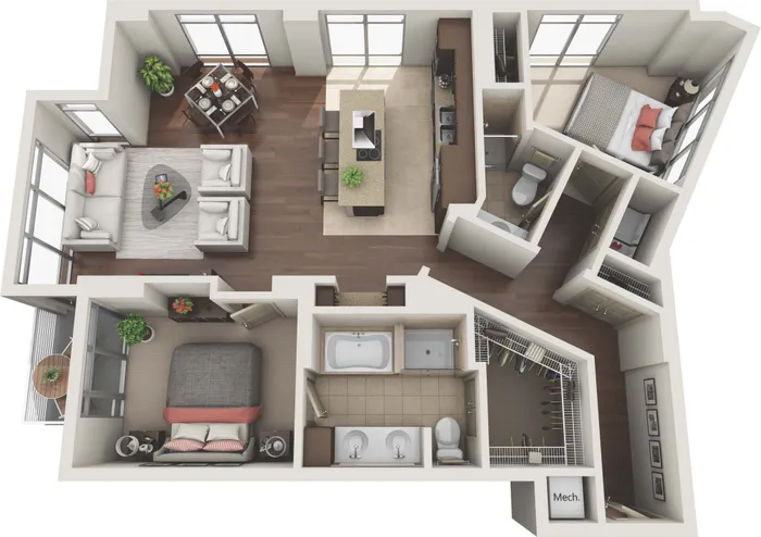 2 Bedroom 2 Bath