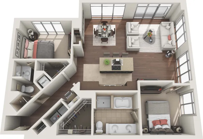 2 Bedroom 2 Bath