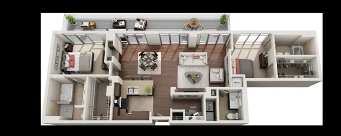 2 BR 2.5 Bath with Den