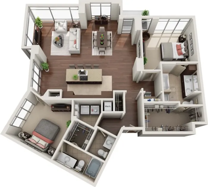 2 BR 2.5 Bath