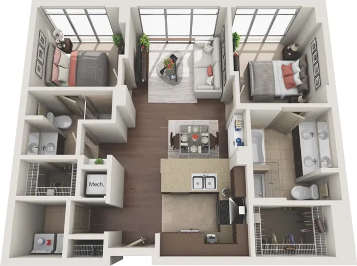 2 Bedroom 2 Bath
