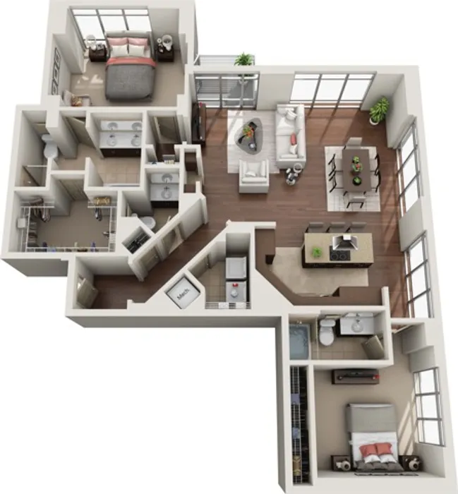 2 BR 2.5 Bath with Den