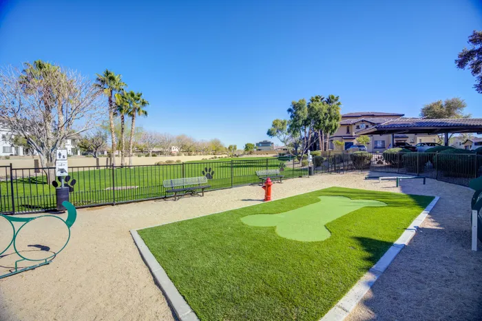 Pet Park and Agility Course with benches Lunaire Apartments | Goodyear, Arizona