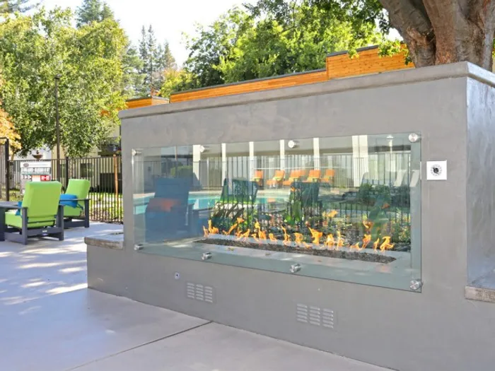 Outdoor Patio and Landscaping The Davenport Apartments In Sacramento