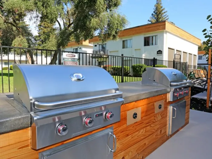 Community BBQ Grills at The Davenport; Sacramento Apartments For Rent