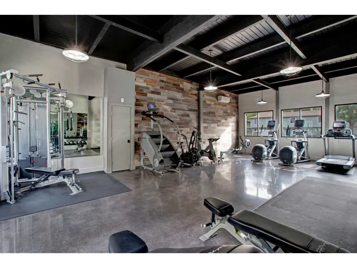 Resident Fitness Center at River Blu Apartments ; Apartments In Sacramento, CA
