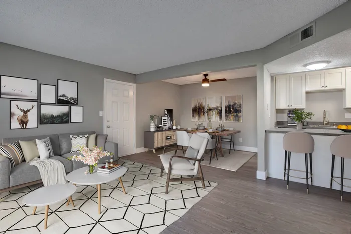 Open-Concept Living Area at The Davenport; Sacramento Apartments
