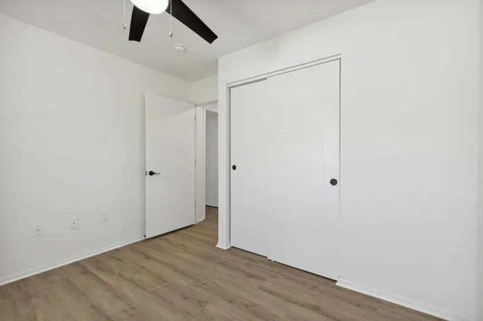 Aspire Apartment Homes | Canal Winchester, OH | Bedroom w/ Luxury Wood Flooring