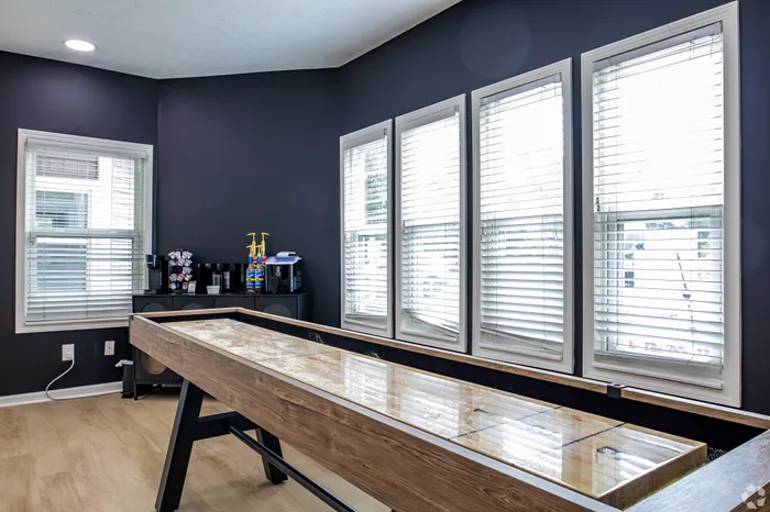 Hickory Creek Apartments | Columbus, OH | Clubhouse Coffee Bar & Shuffleboard