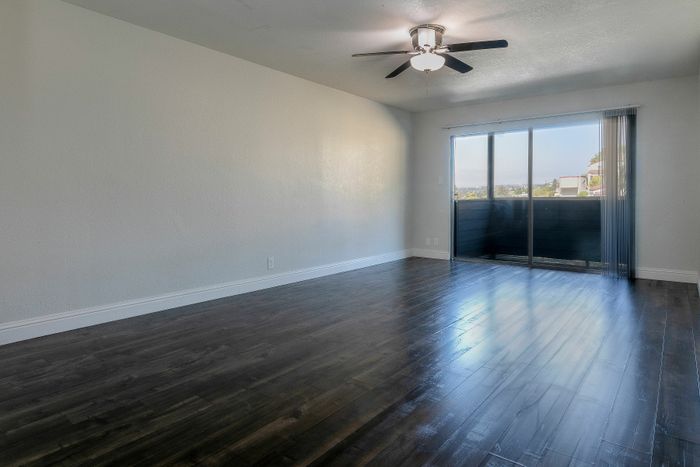The Heights | San Leandro, CA | Living Area w/ Ceiling Fan