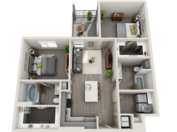 Riverside Place Two Bedroom Apartment