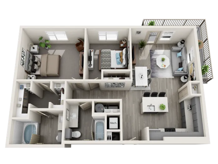 Riverside Place Two Bedroom Apartment