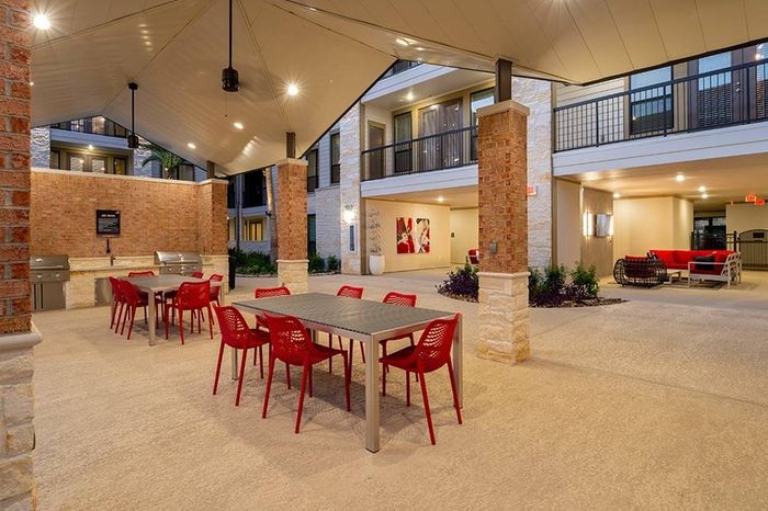 Poolside cabana and social veranda