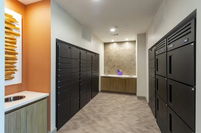 Mail Center with Package Lockers