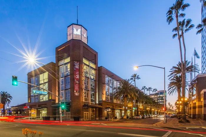 Leasing office exterior at twilight | Anaheim, CA Apartments | The Mix at CTR City