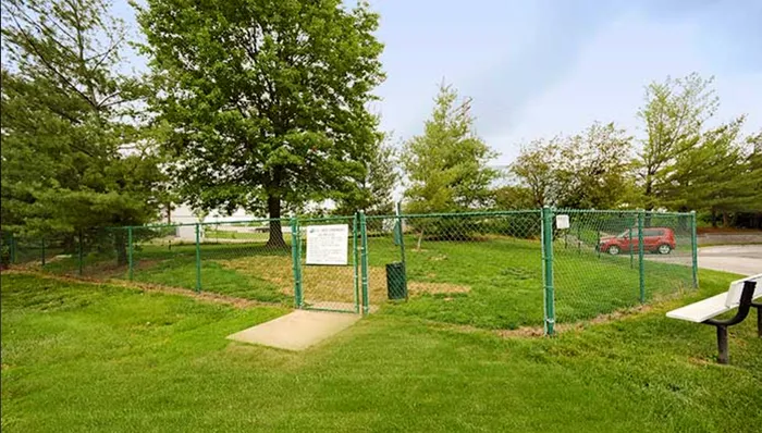 Photo of our large bark park at our pet friendly apartments in Arnold, Mo
