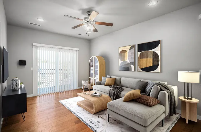 Spacious Living Room at The Edge Luxury Apartments