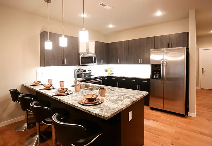 Modern Kitchen at The Edge Luxury Apartments