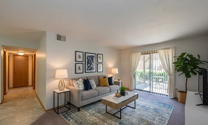 Living Room Interior Space At Green Tree Apartment