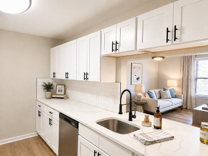Emerald Kitchen Staged