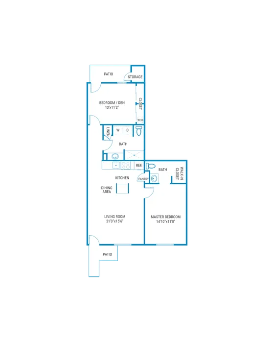 Two Bedroom One and One Half Bath