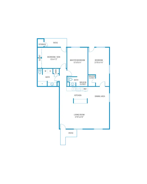 Three Bedroom One and One Half Bath
