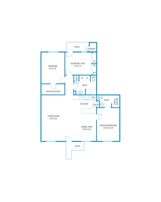 Three Bedroom One and One Half Bath