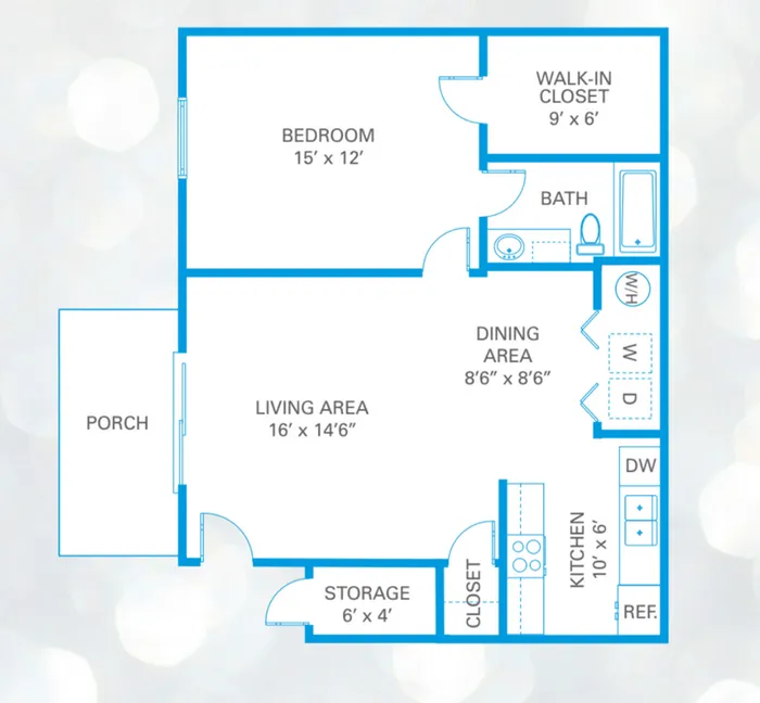 one bedroom floor plan
