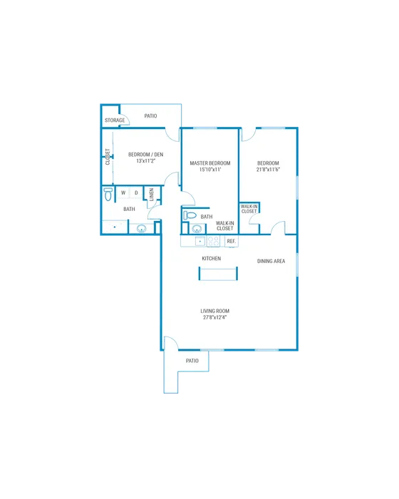 Three Bedroom, One and Half Bath
