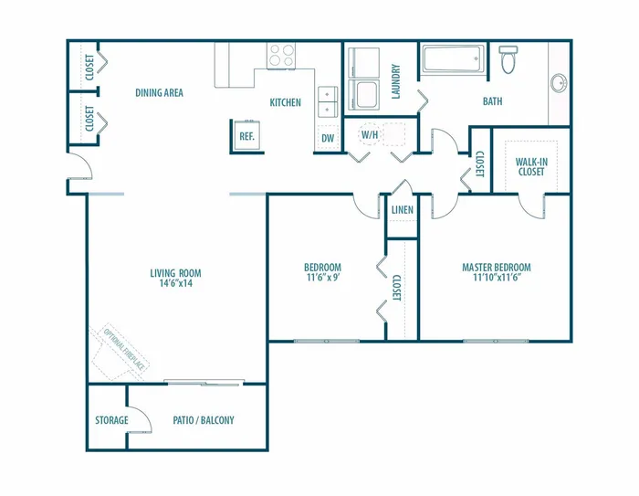 floor plan two bedroom