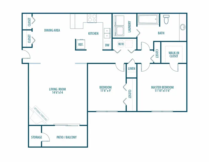 floor plan two bedroom