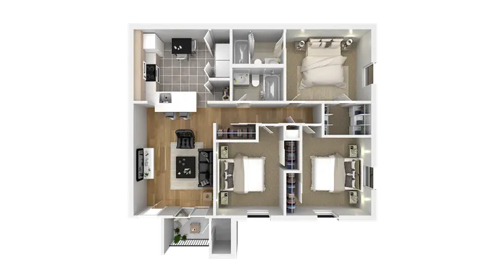 Three Bedroom Two Bath