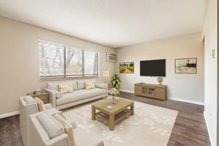 Updated Apartments Featuring Carpeted Floors, Neutral Paint Schemes, Granite Style Counters, Hardwood Style Floors, Shaker Style Cabinets, Matching Appliances, Spacious Closets
