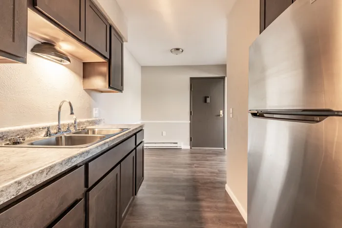 Toledo Ohio, Two Bedroom Premium Apartment, Carpeted Floors, Neutral Paint Schemes, Granite Style Counters, Hardwood Style Floors, Shaker Style Cabinets, Matching Appliances, Spacious Closets