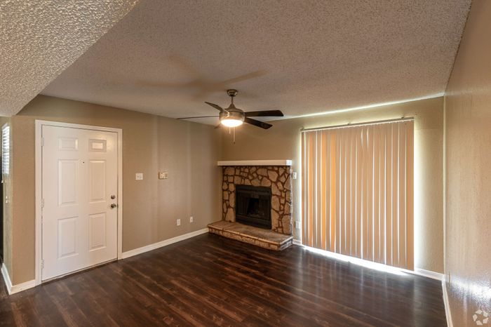 living room with fireplace