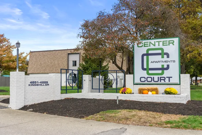 Center Court Apartments Entrance Fall