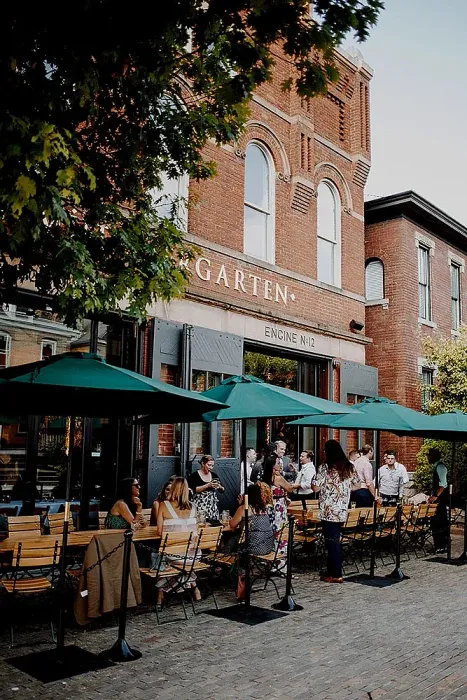 Gemut Biergarten patio in Columbus