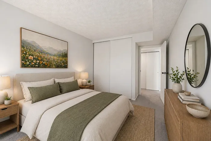 Center Court Apartments - Cozy Bedroom