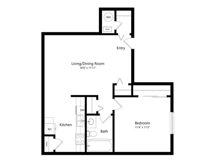 One Bedroom, One Bathroom Columbus, OH Apartment