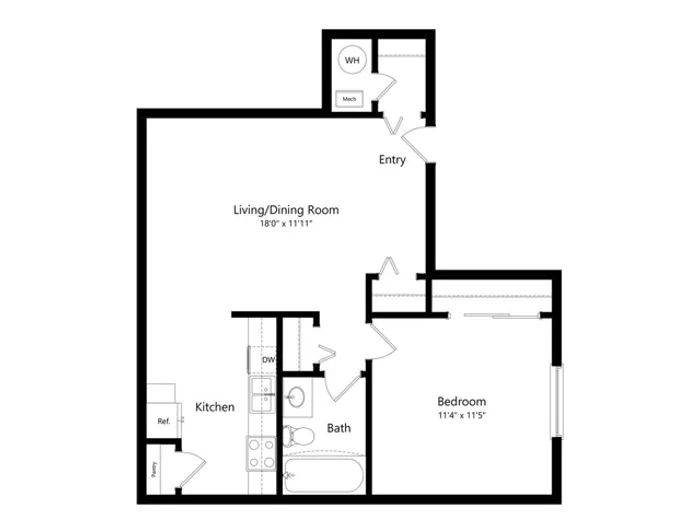 One Bedroom One Bathroom Columbus, OH Apartment