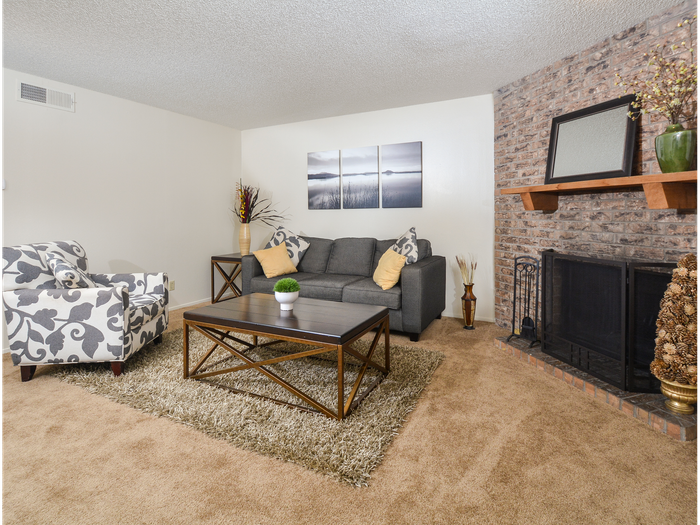 Living Area with Fireplace