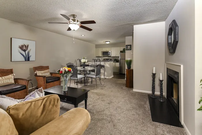 Two Bedroom | Ashley | Fireplace | Middleton Cove Apts