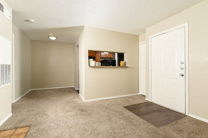 Classic One Bedroom | living area | passthrough from kitchen