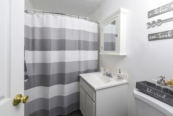 Bathroom with White vanity