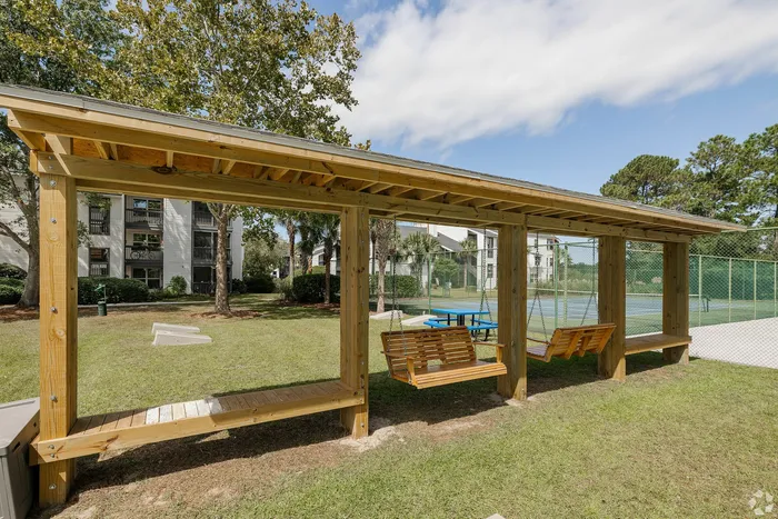 Covered Seating and Swings