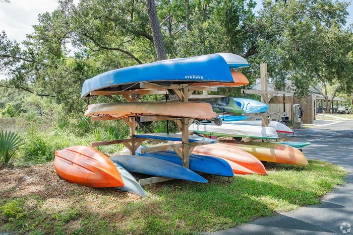 Kayak Storage Near Marsh