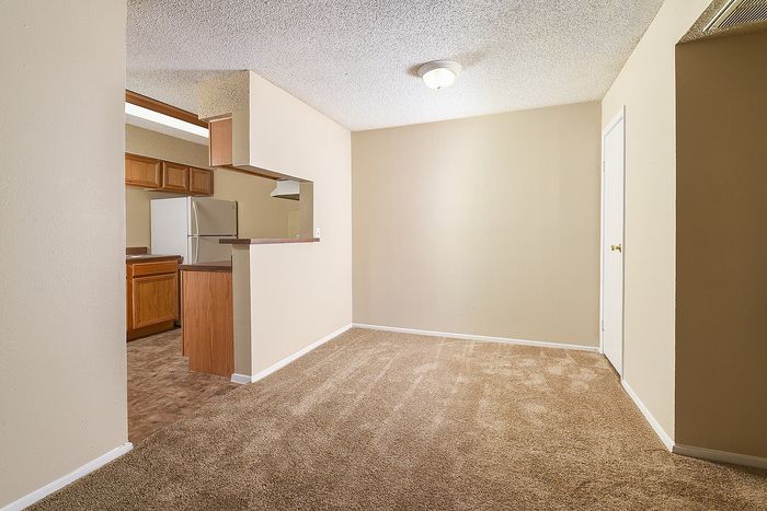 Kitchen and dining area | Carpet in dining area
