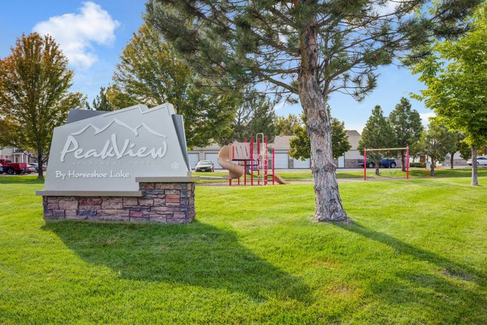 Apartment Home Welcome Sign and Playground